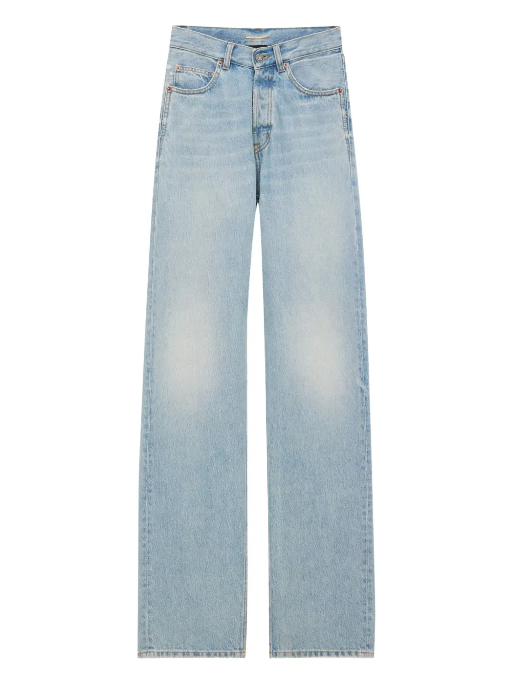 Saint Laurent V-waist long baggy jeans | Blue | Image 1