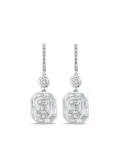 SHAY 18K white gold Illusion diamond drop earrings - Silver