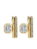 SHAY 18K yellow gold Floating Bezel diamond earrings