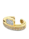 SHAY 18K yellow gold Floating Bezel diamond ear cuff