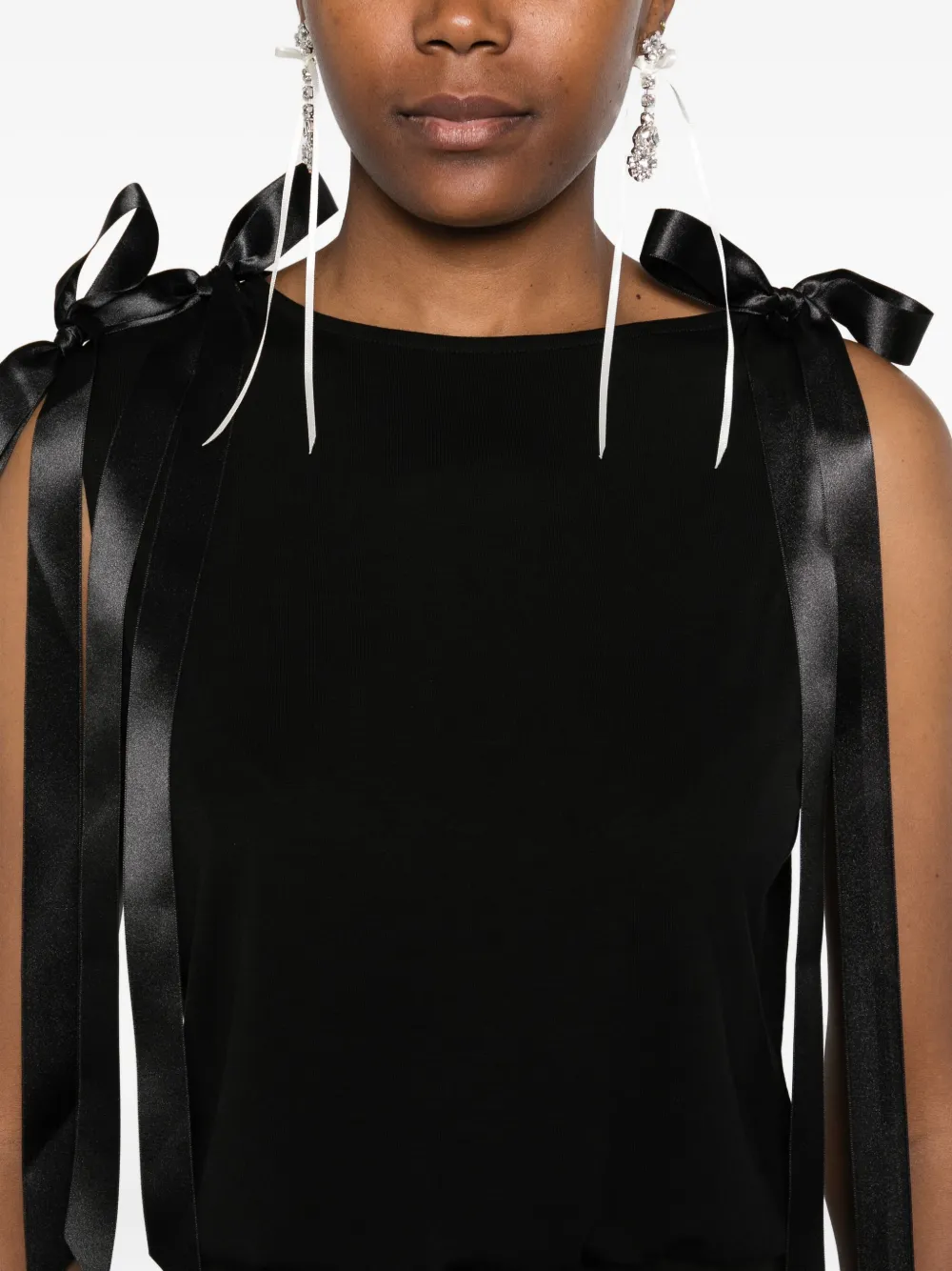 Simone Rocha Tanktop met strik Zwart