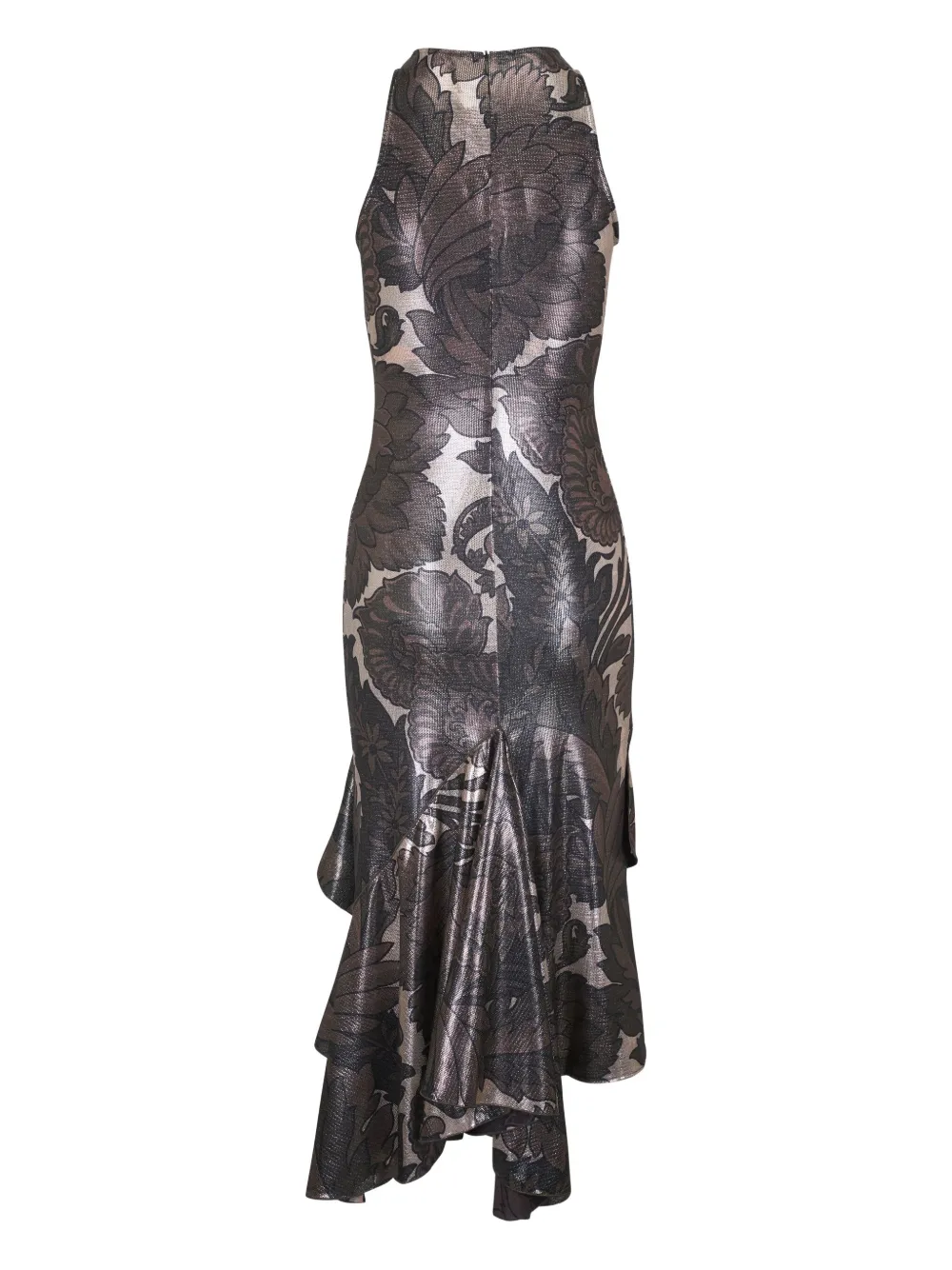 ETRO asymmetric midi dress - Grijs