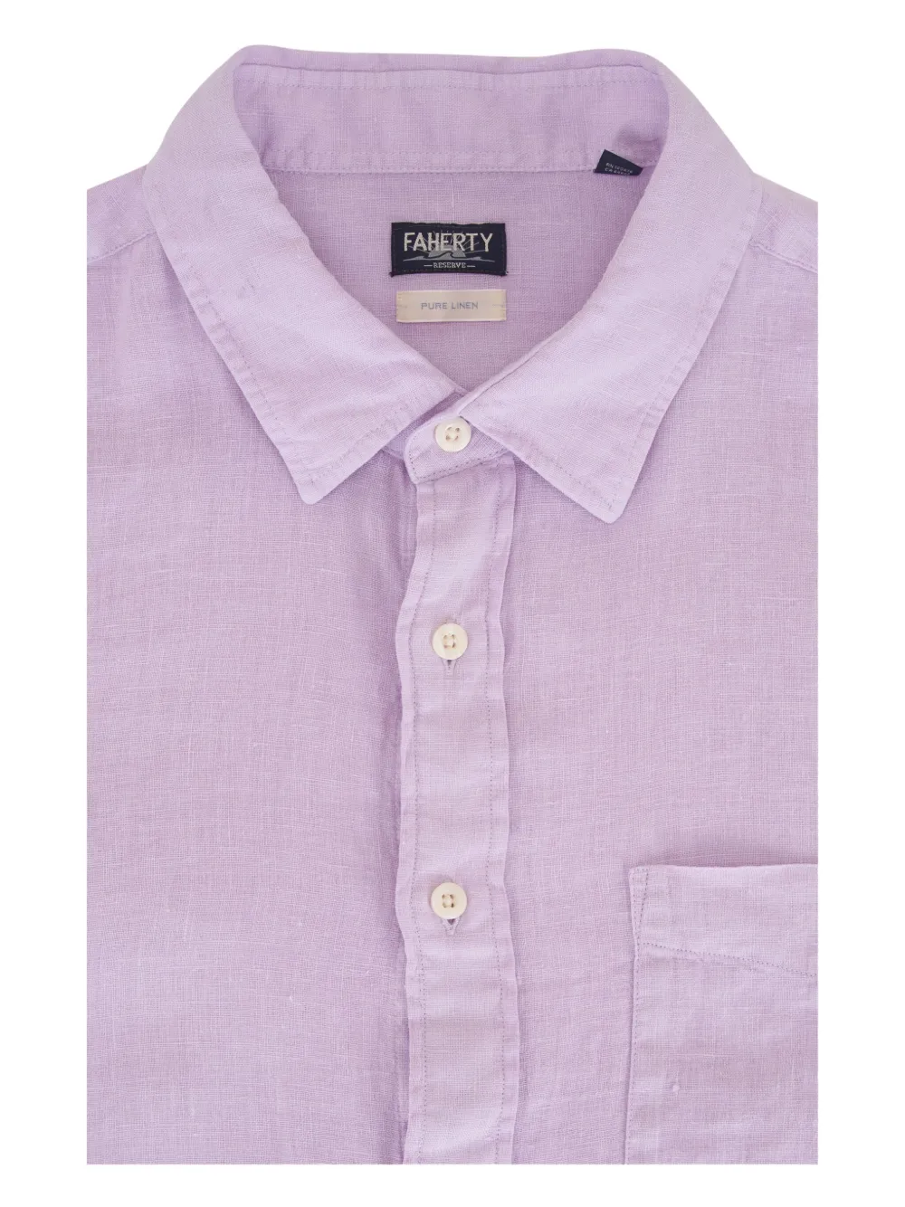 FAHERTY Dobby linen shirt | Purple | Image 1