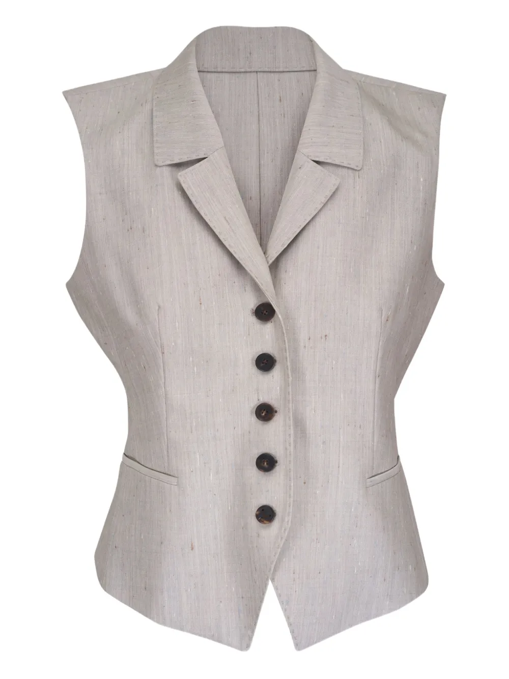 Lafayette 148 chaleco con botones | gris | Image 1