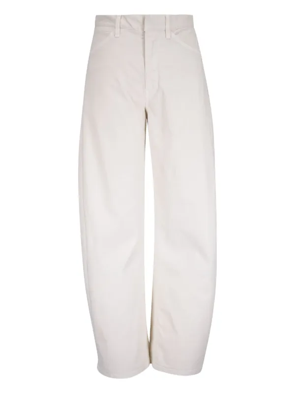 Nili Lotan Barrel-leg Trousers in Neutrals