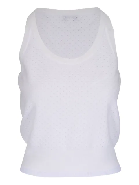 Vince perforated-knit top