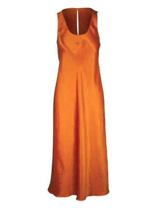 knee length dresses for ladies Vince Watercolor Marble Silk-Satin Cami Midi Dress Size Small – Ernest Grace