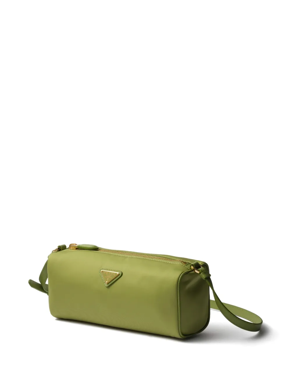 Shop Prada Re-nylon Zippered Shoulder Bag In Green