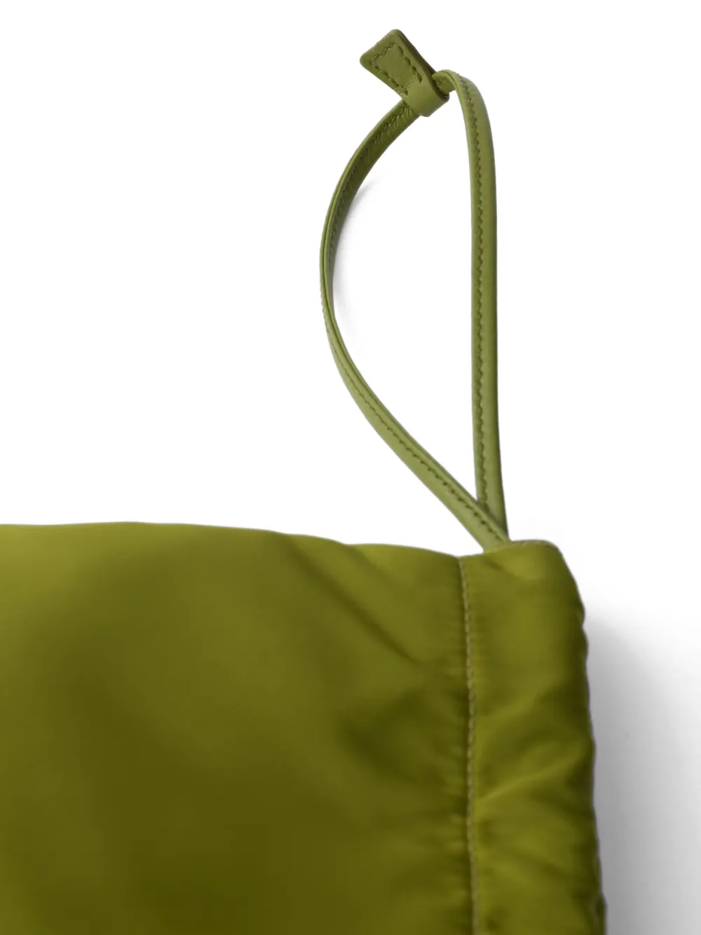 Prada Drawstring Tote Bag In Green