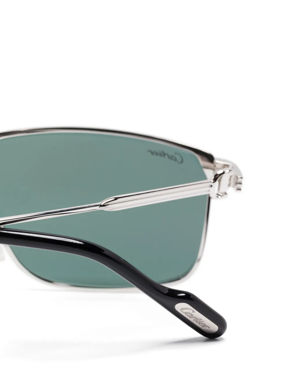 Cartier Eyewear Zonnebril met vierkant montuur Zilver
