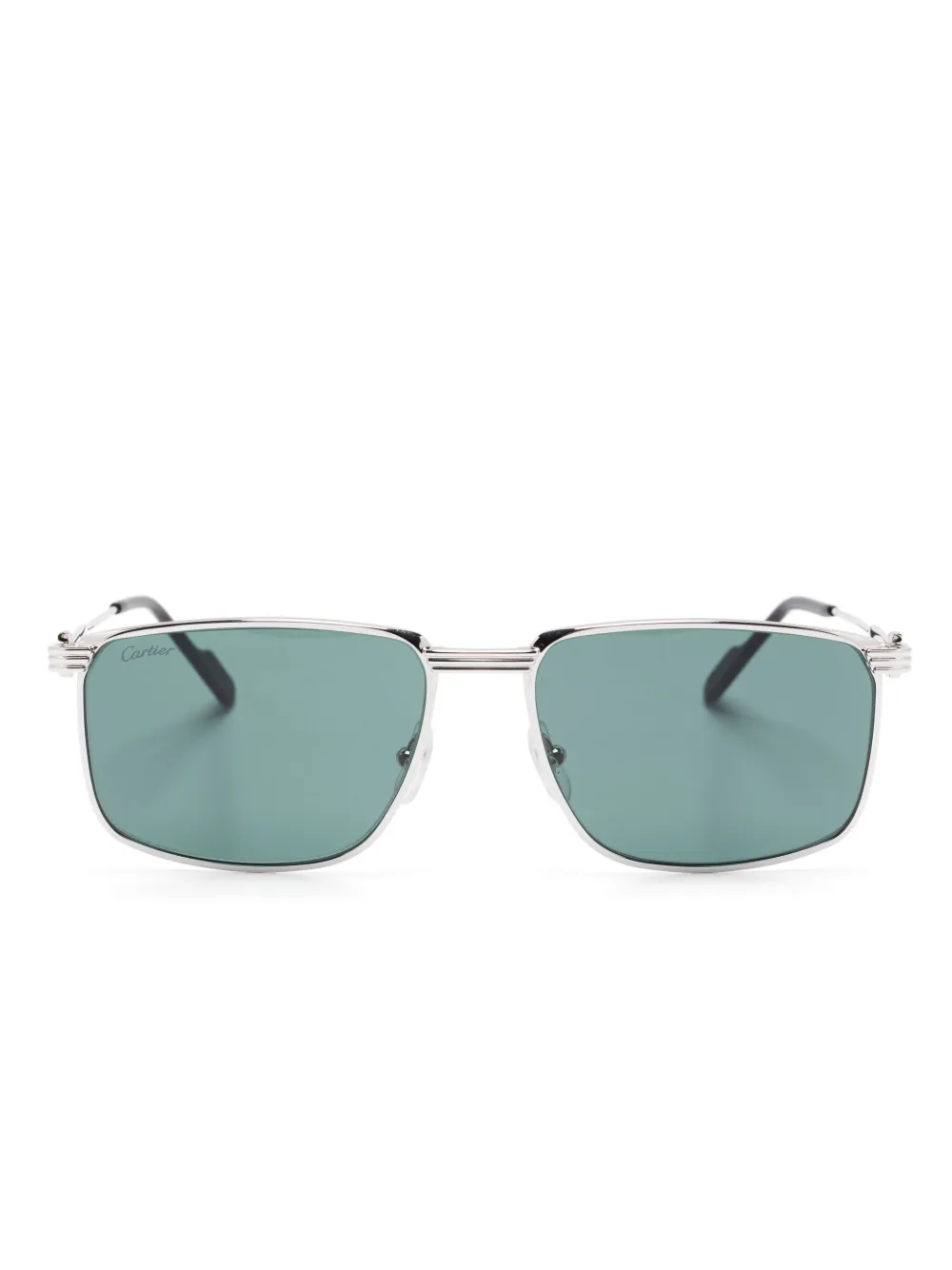 Cartier Eyewear Zonnebril met vierkant montuur Zilver