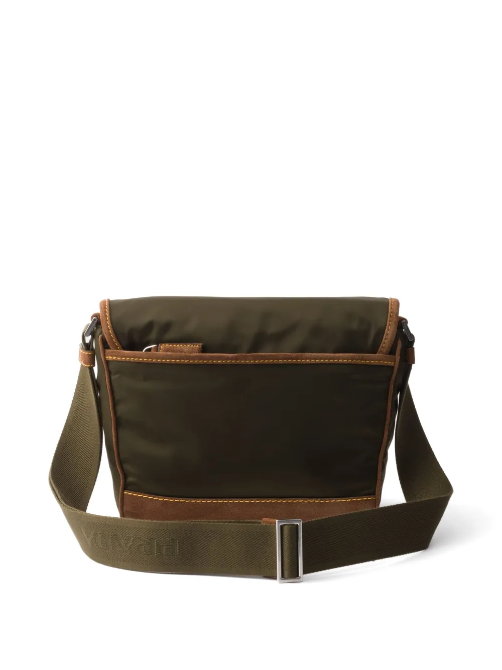 Prada Medium schoudertas met triangel-logo Groen