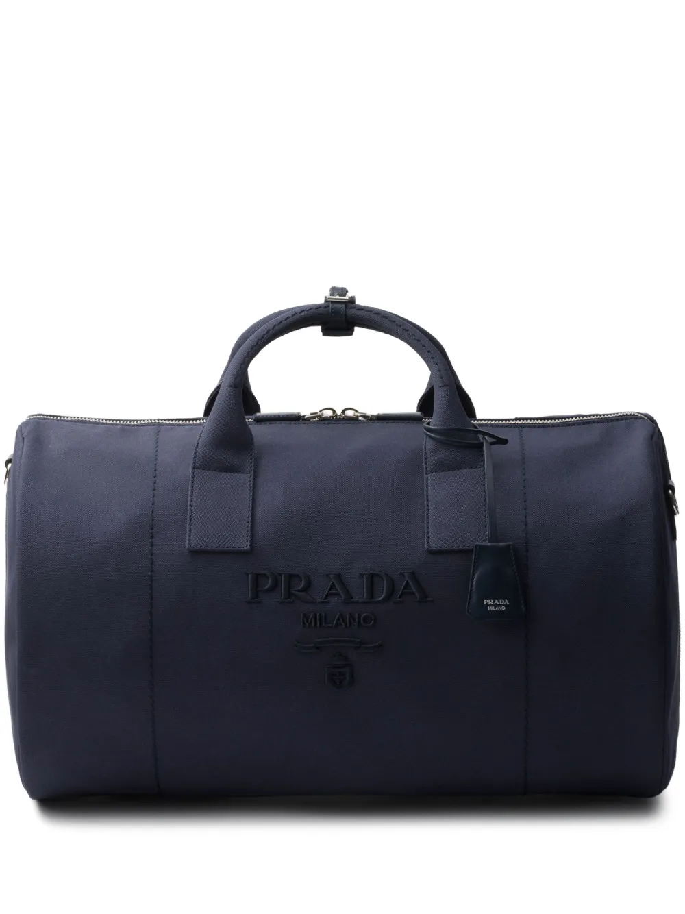Prada logo-embossed duffle bag | Blue | Image 1