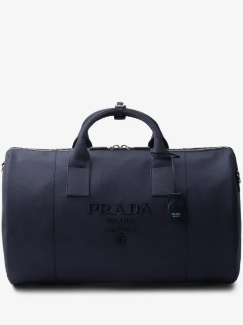 Prada canvas duffle bag