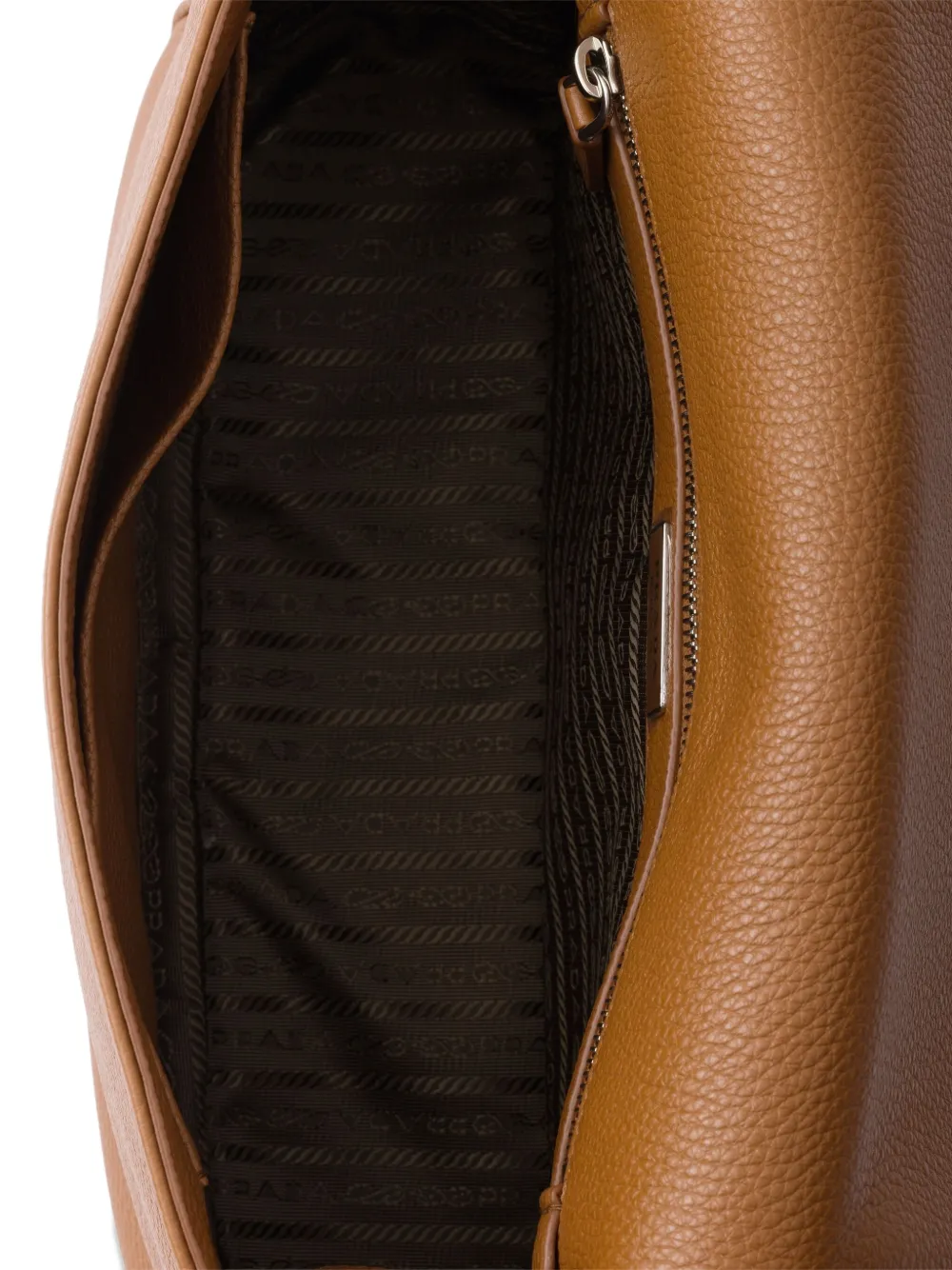 Prada Leather Messenger Bag | Brown | FARFETCH RO