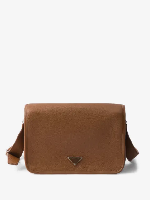 Prada leather messenger bag