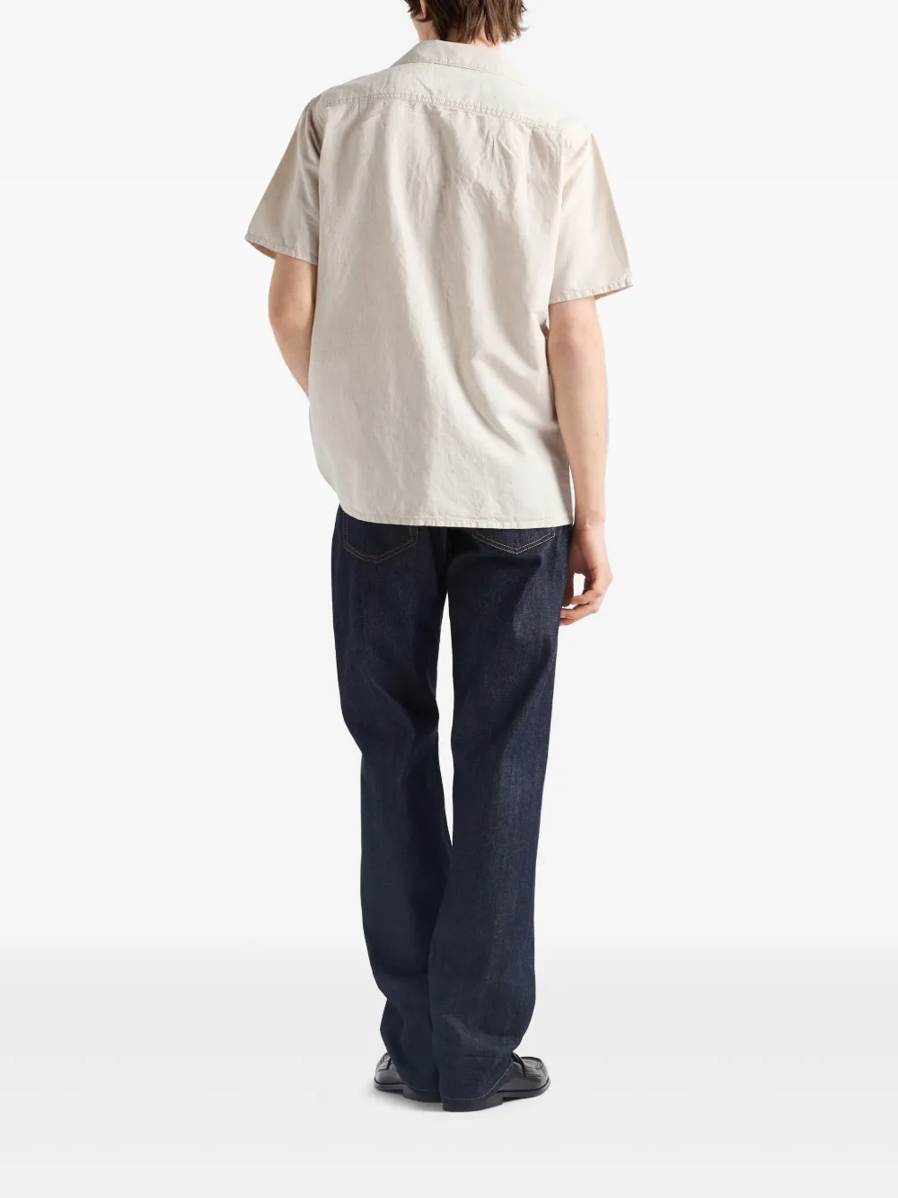 Prada Overhemd met email logo Beige