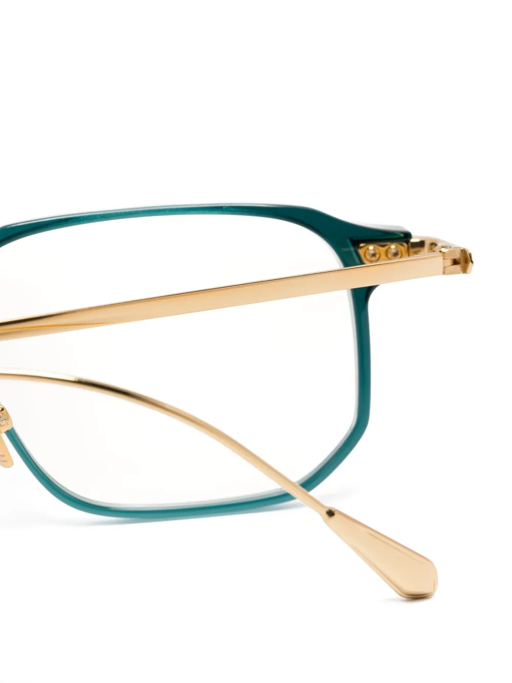 Cutler & Gross Bril met rechthoekig montuur Groen