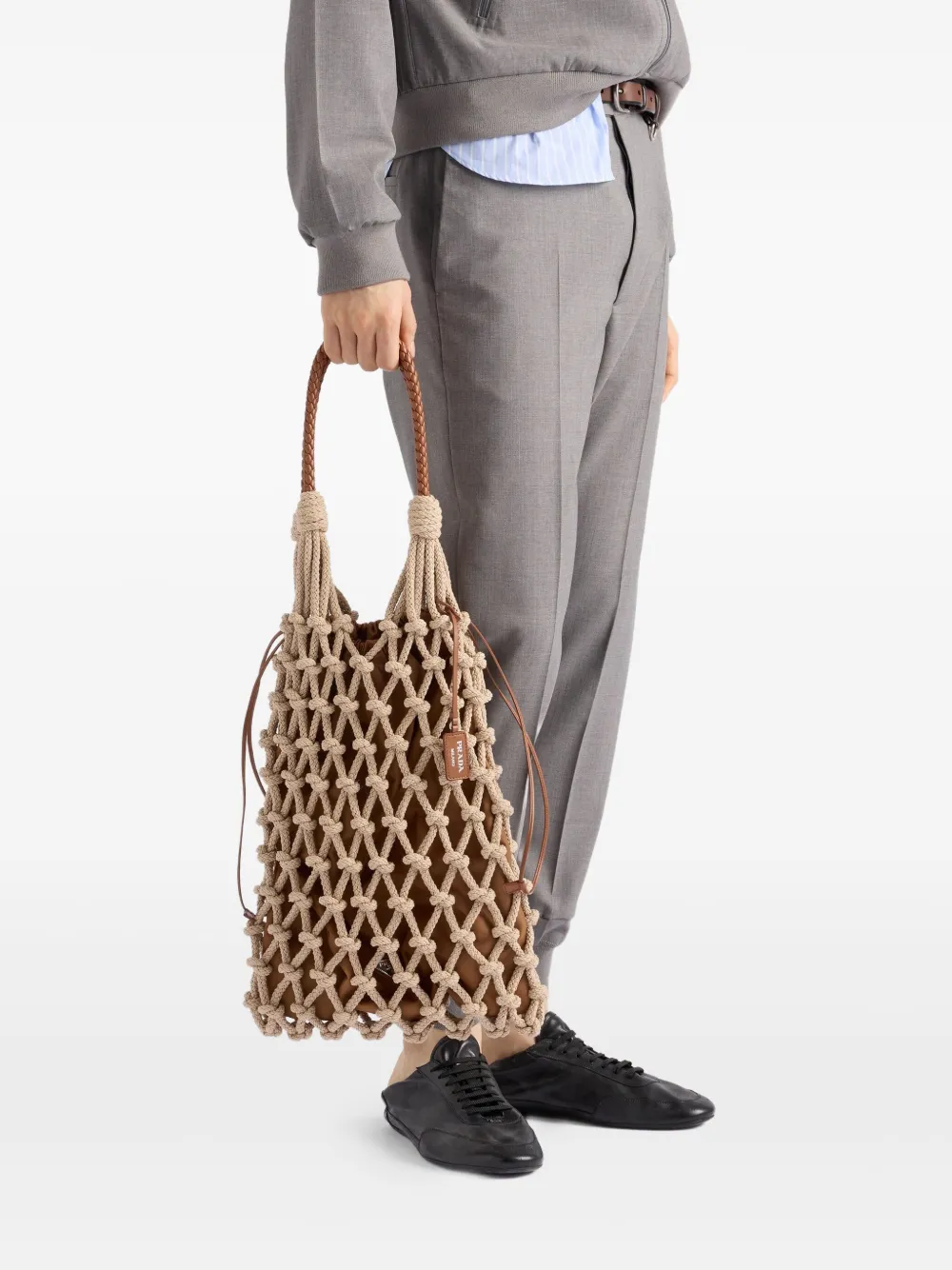 Prada Macramé shopper Beige