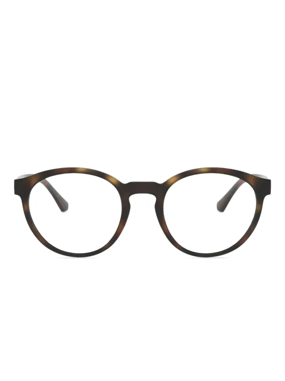 Emporio Armani clip round-frame sunglasses - Marrone