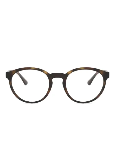 Emporio Armani clip round-frame sunglasses