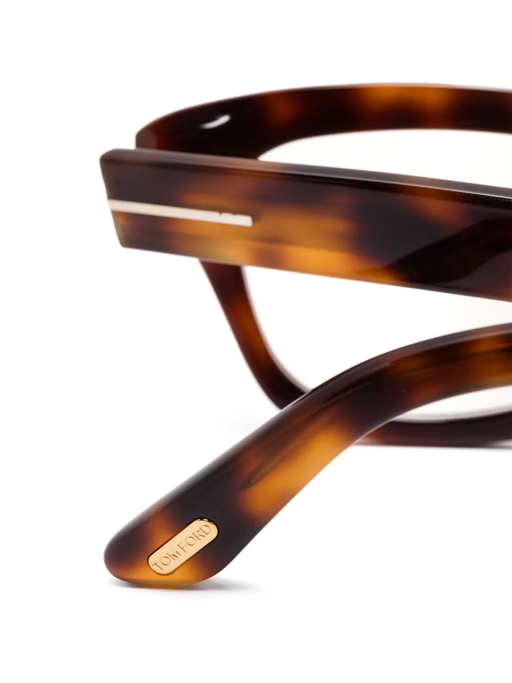 TOM FORD Eyewear Bril met rechthoekig montuur Bruin