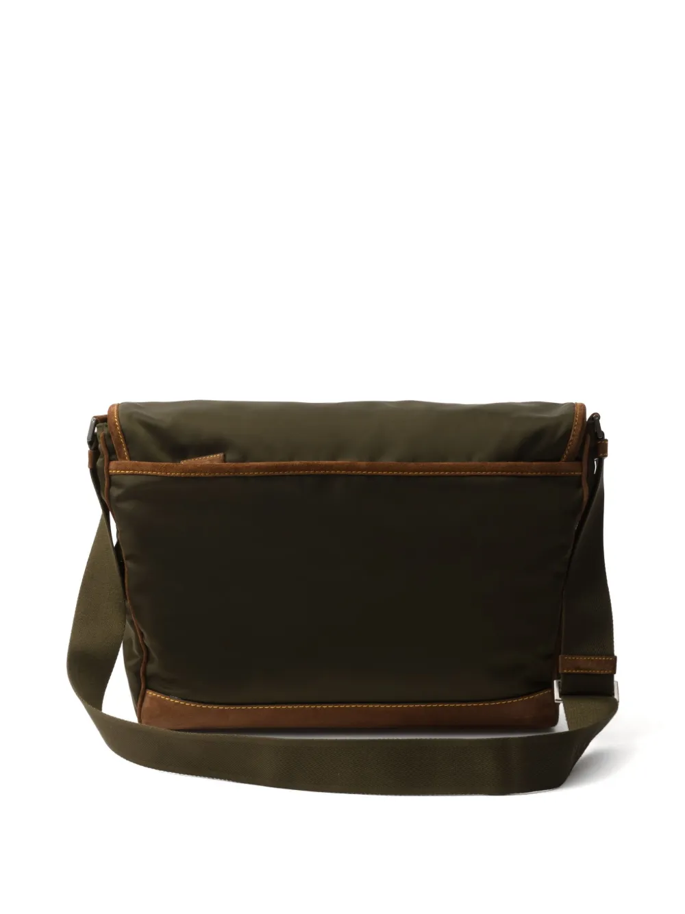 Prada Grote messengertas met logo Groen