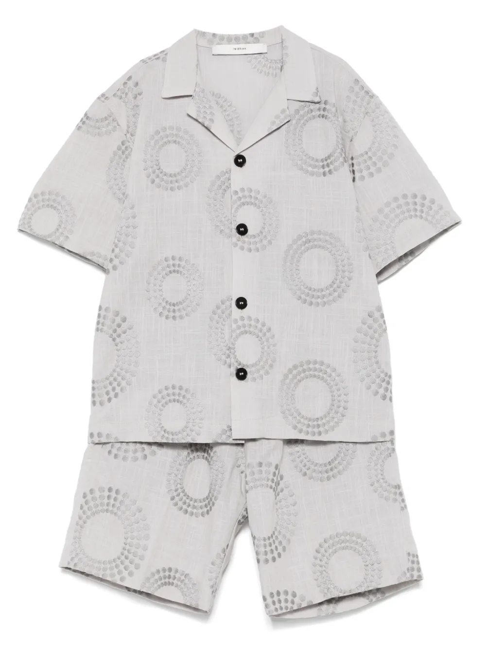 i'm brian Conjunto com short bordado | Cinza | Image 1