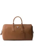 Prada textured leather duffle bag - Brown