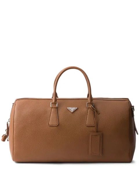 Prada textured leather duffle bag