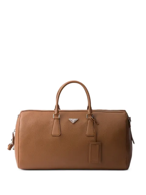 Prada textured leather duffle bag