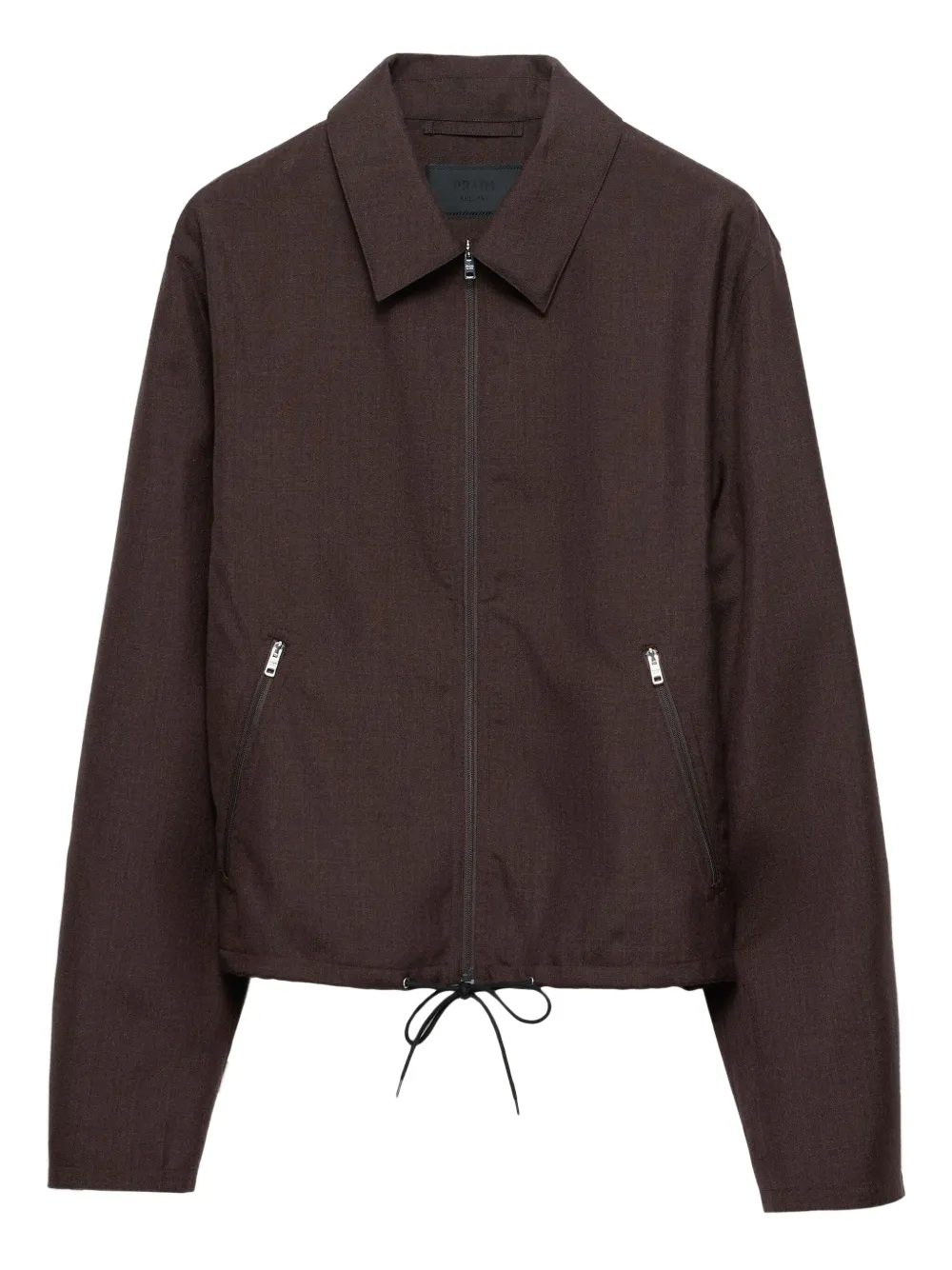 Prada Zijden shirtjack Bruin