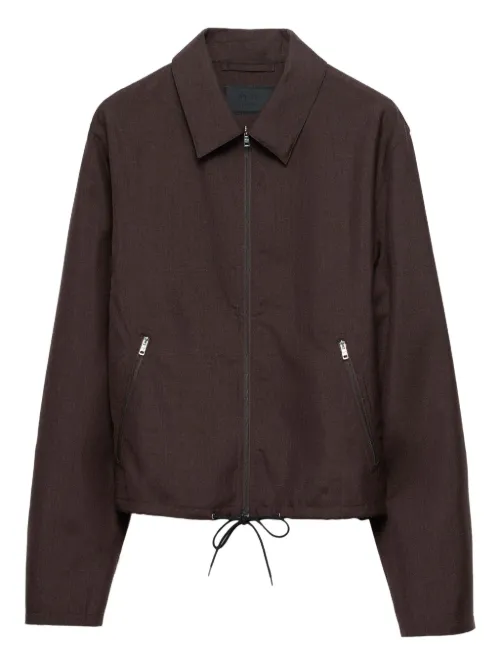 Prada surchemise en soie - Marron - Prada - Modalova