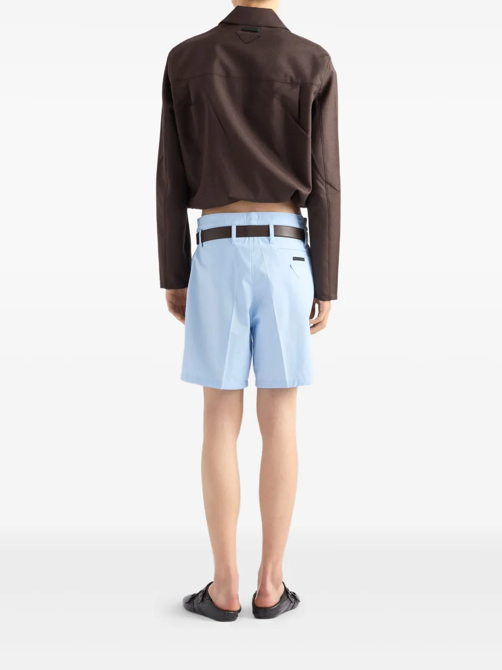 Prada Zijden shirtjack Bruin