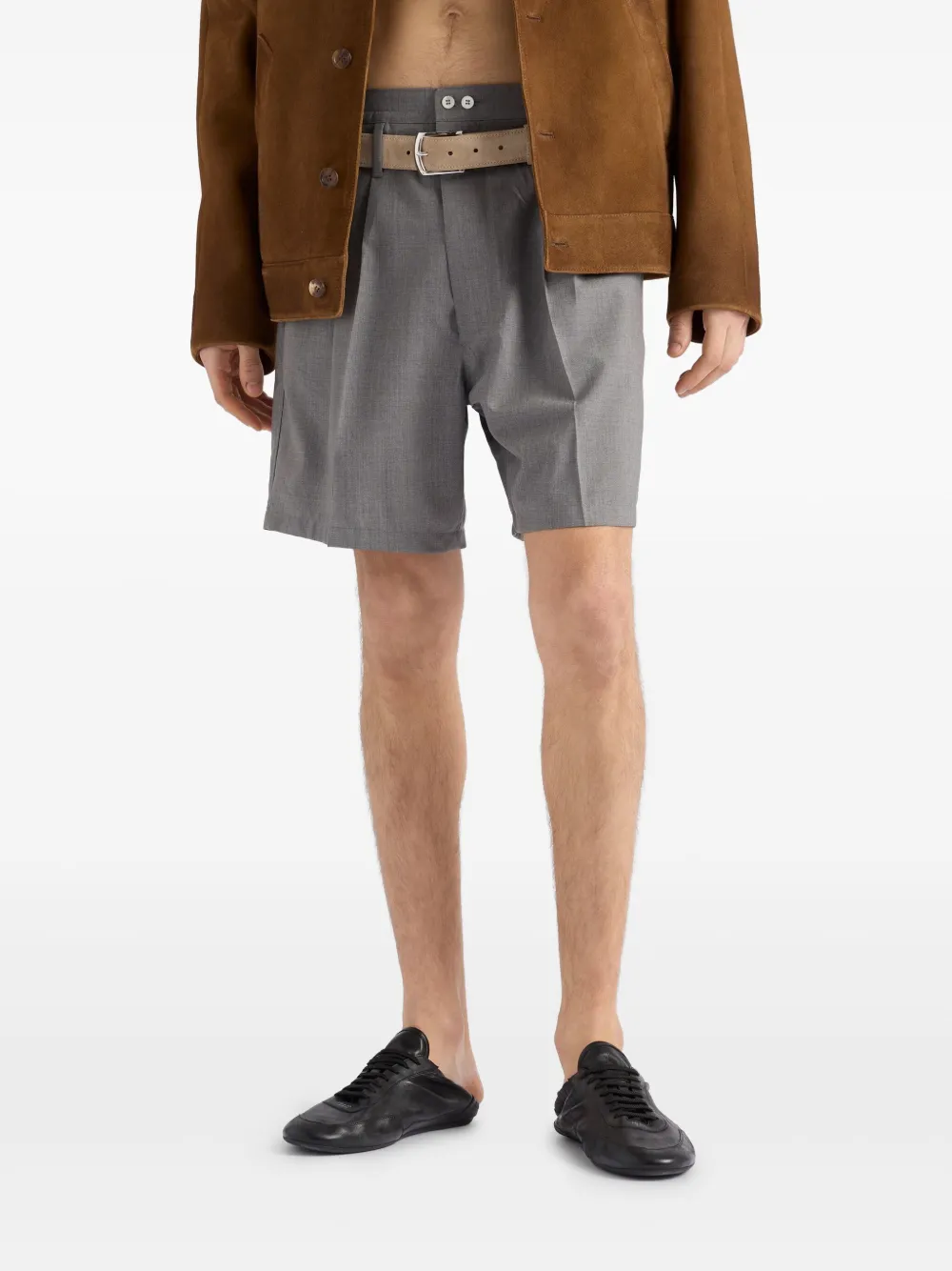 Prada Wollen shorts Grijs