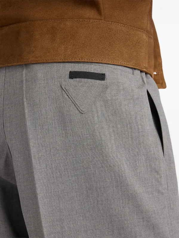 Prada Wool Shorts | Grey | FARFETCH