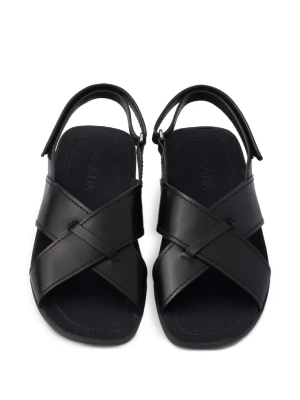 Prada Decò Sandals | Black | FARFETCH