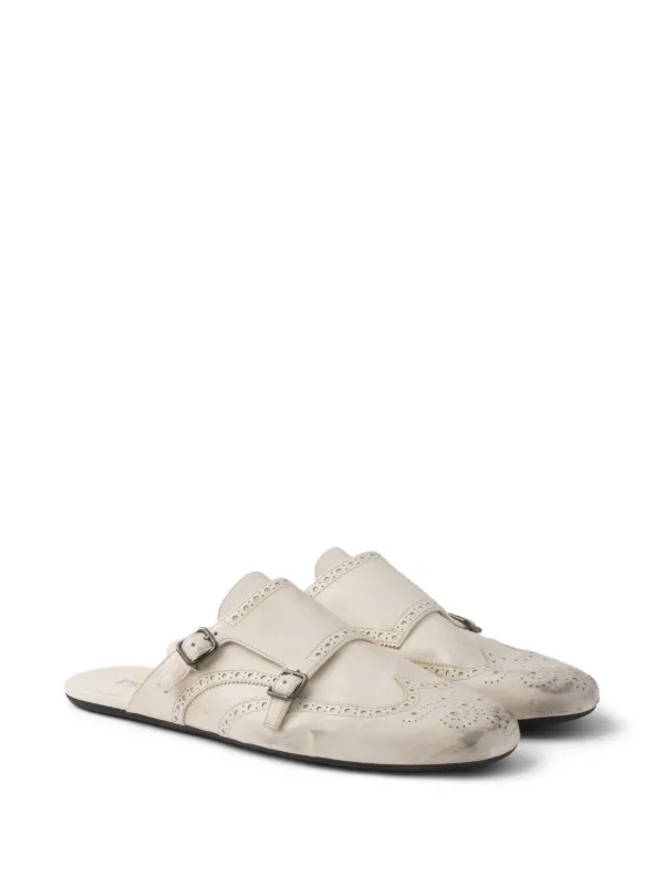 PRADA クロシェ ミュール Prada Shuffle Mules | Neutrals | FARFETCH