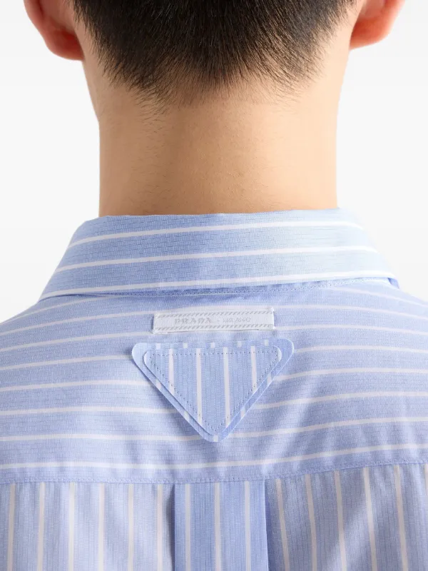 Prada ストライプ シャツ | ブルー | FARFETCH JP