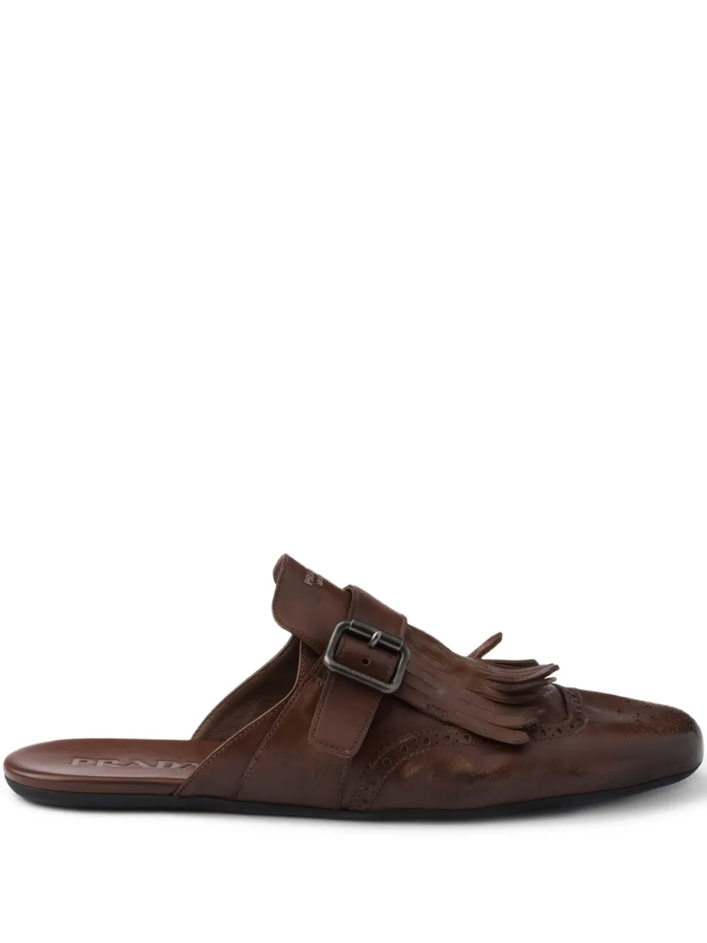 Prada Shuffle Fringe-detail Mules