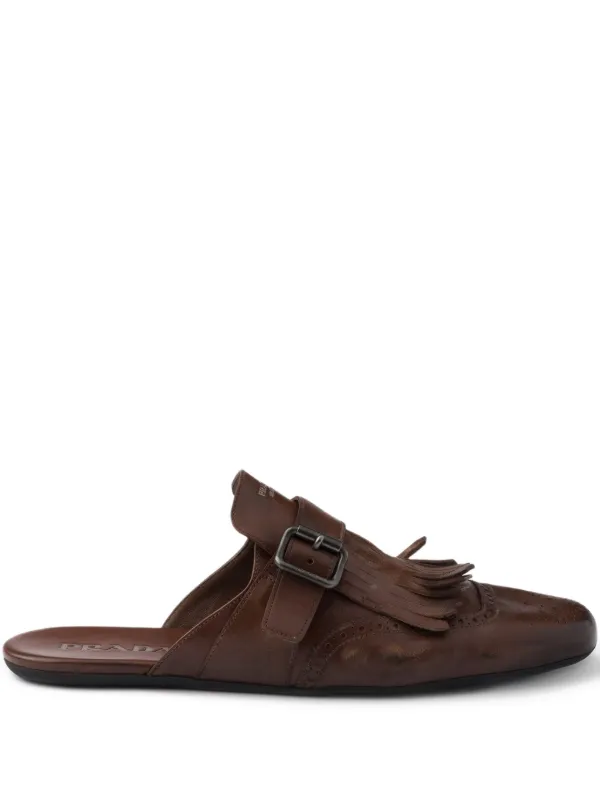 PRADA ミュール Prada Shuffle Mules | Brown | FARFETCH