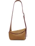 Alexander McQueen asymmetric flap cross body bag - Brown