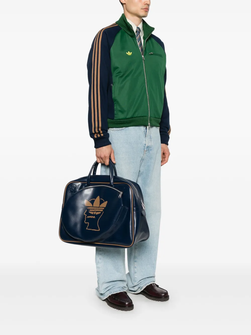 adidas x Brain Dead reistas met logoprint Blauw