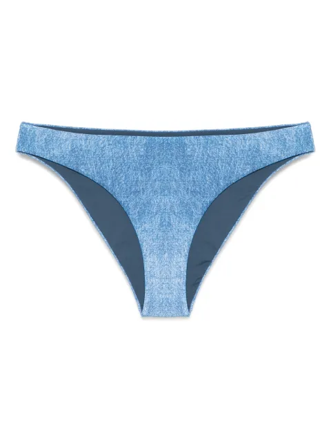 Fisico denim-effect bikini bottoms