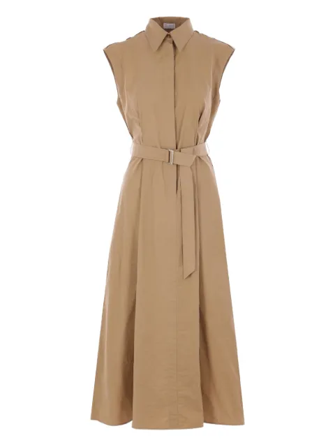 Brunello Cucinelli vestido camisero con botones