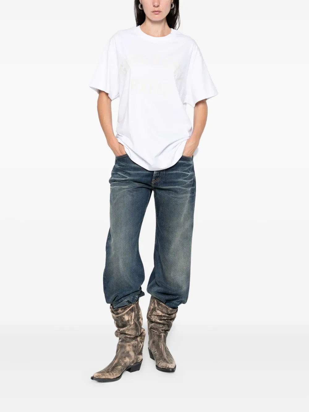 Givenchy T-shirt met logoprint Wit
