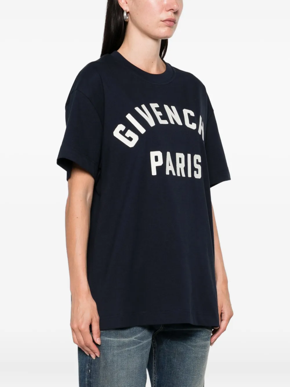Givenchy T-shirt met logoprint Blauw