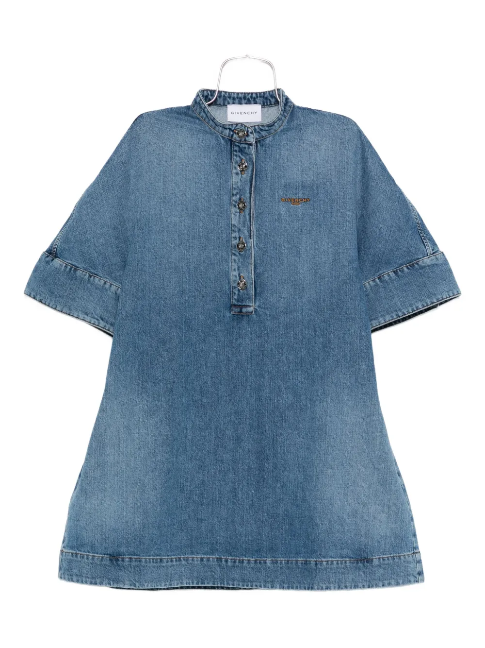 Givenchy embroidered button-placket mini dress | Blue | Image 1
