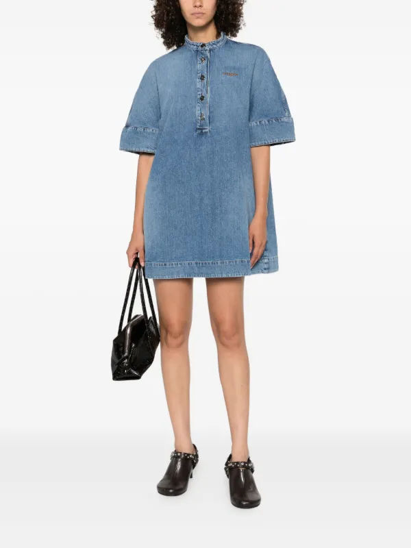 givenchy blue dress Givenchy Women's Mini Dress In Denim - Medium Blue