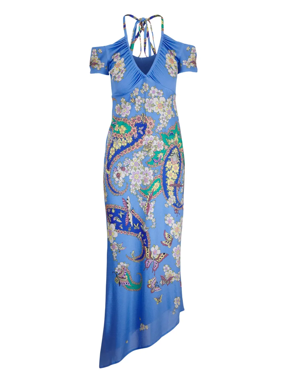 ETRO ホルターネック ドレス - ブルー ETRO ホルターネック ドレス - ブルー